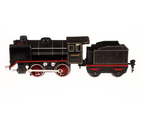 Märklin B-Dampflok R 12880, Spur 0, elektr., schwarz, mit Tender, gW und 1 el. bel. Stirnlampe, LS und gealterter Lack, sonst
