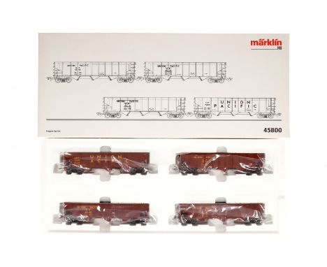 Märklin Hopper-Car-Set 45800, Spur H0, 4-teilig, Alterungsspuren, OK, Z 1-2