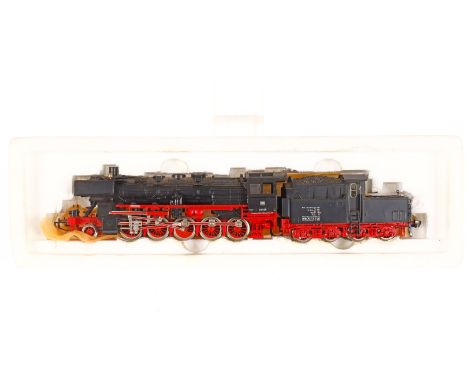 Fleischmann 1-E Schlepptenderlok ”50 058” 4175, Spur H0, schwarz, Alterungsspuren, im besch. OK, Z 3