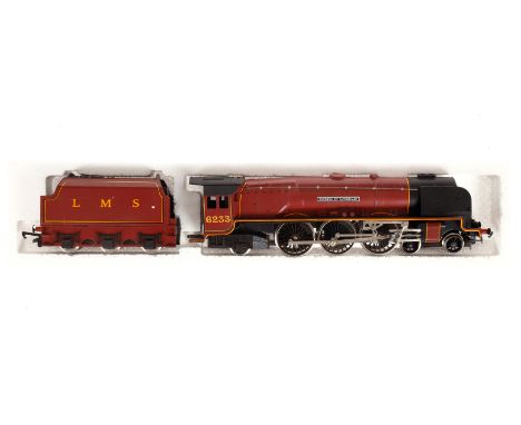 Hornby 2-C-1 Schlepptenderlok ”Dutchess of Sutherland 6233 LMS” R 066, Spur H0, rotbraun/schwarz, Alterungsspuren, im tw besc