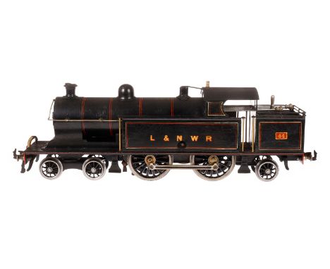 Engl. 2-B-1 Tenderlok ”L &amp; NWR 44”, Spur 1, Uhrwerk intakt, schwarz, mit Bremse, v+r, langsam und schnell, Stirnlampen fe