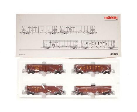 Märklin Hopper-Car-Set 45800, Spur H0, 4-teilig, Alterungsspuren, OK, Z 1-2