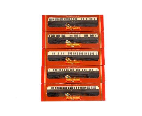 5 Hornby Wagen 2x R 456, 2x 457 und 458, Spur H0, Alterungsspuren, je im OK, Z 2
