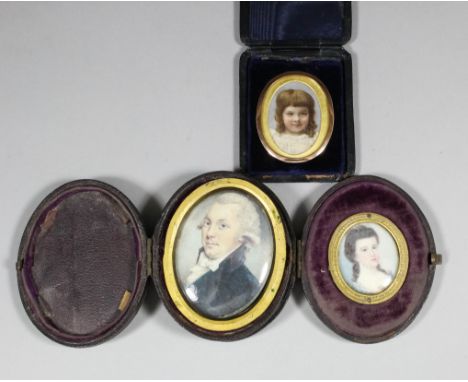 Late 18th Century English School - Miniature oval shoulder-length portrait of a middle aged gentleman "Mr Cockburn-Ross of Sh