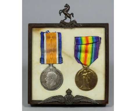 A pair of George V First World War medals to "Lieutenant Ralph Thomas Daubeny, Royal West Kent Regiment attached to the Royal