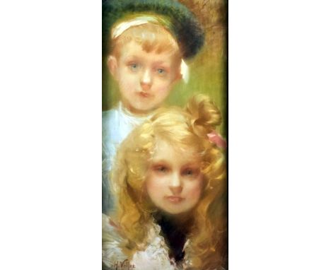 A collection of six works by Henry Emile Vollet (1861-1945) - Four oil paintings - Three quarters length portrait of the arti