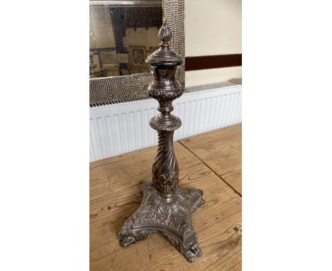  Sale Item:    SILVER PLATED CANDLE STICK (AF)   Vat Status:   No Vat   Buyers Premium:  This lot is subject to a Buyers Prem