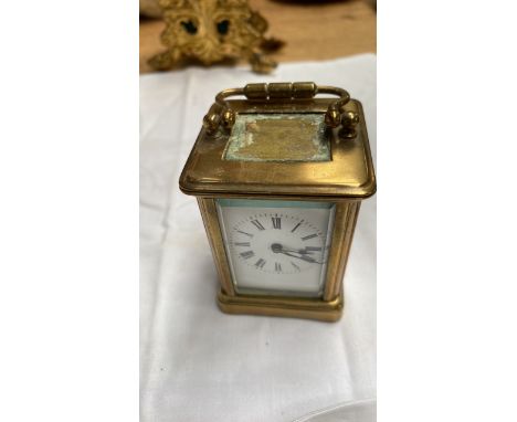  Sale Item:    CARRIAGE CLOCK - NO KEY   Vat Status:   No Vat   Buyers Premium:  This lot is subject to a Buyers Premium of 1