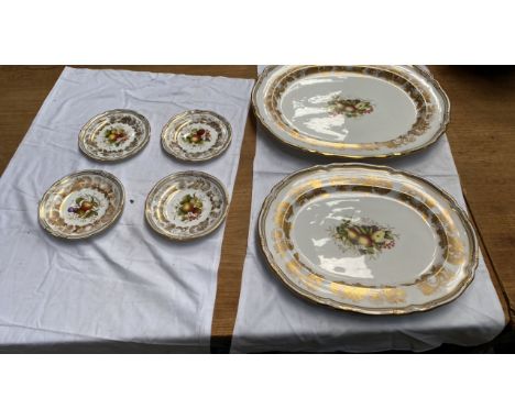  Sale Item:    SPODE GOLDEN VALLEY -2 ASHETS 2 SMALL PLATES &amp; 2 SAUCERS  Vat Status:   No Vat   Buyers Premium:  This lot