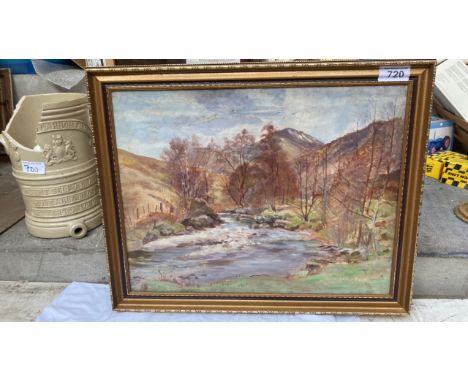  Sale Item:    OIL PAINTING RIVER SCENE BY M BALLANTINE  Vat Status:   No Vat   Buyers Premium:  This lot is subject to a Buy