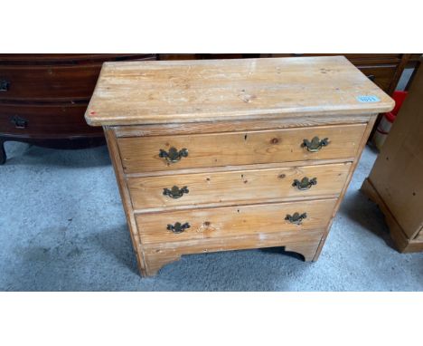  Sale Item:    PINE 3 DRAWER CHEST (AF)   Vat Status:   No Vat   Buyers Premium:  This lot is subject to a Buyers Premium of 