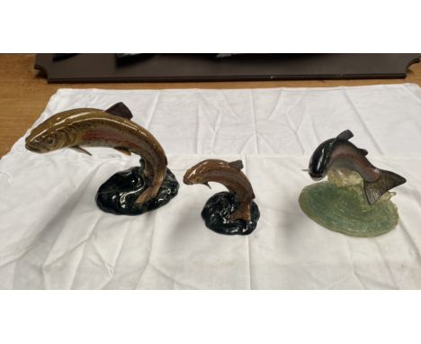  Sale Item:    2 BESWICK &amp; 1 B.F.A SALMON (AF)   Vat Status:   No Vat   Buyers Premium:  This lot is subject to a Buyers 