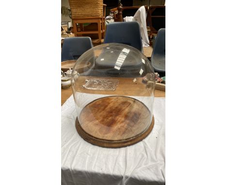  Sale Item:    LARGE GLASS DOME ON STAND   Vat Status:   No Vat   Buyers Premium:  This lot is subject to a Buyers Premium of