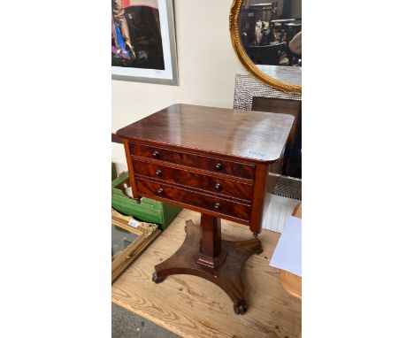  Sale Item:    MAHOGANY SEWING TABLE (AF)   Vat Status:   No Vat   Buyers Premium:  This lot is subject to a Buyers Premium o