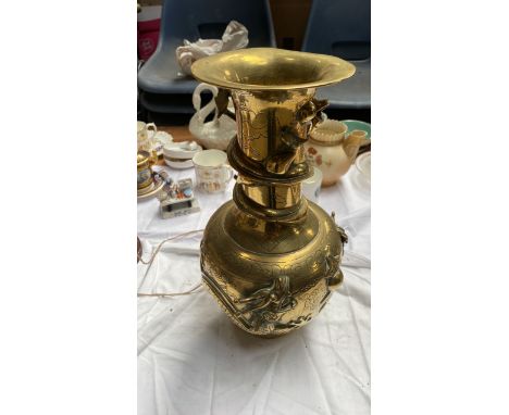  Sale Item:    ORIENTAL BRASS DRAGON VASE (AF)   Vat Status:   No Vat   Buyers Premium:  This lot is subject to a Buyers Prem