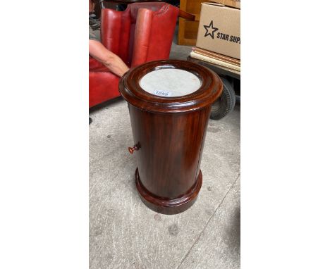  Sale Item:    MAHOGANY ROUND POT CUPBOARD (AF)   Vat Status:   No Vat   Buyers Premium:  This lot is subject to a Buyers Pre