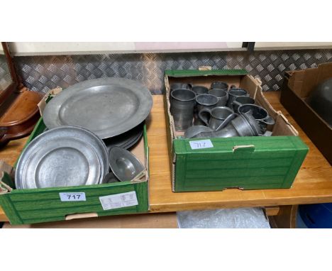  Sale Item:    2 BOXES ASSORTED PEWTER WARE   Vat Status:   No Vat   Buyers Premium:  This lot is subject to a Buyers Premium