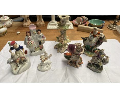  Sale Item:    BOX FIGURES-SOME STAFFORDSHIRE (AF)  Vat Status:   No Vat   Buyers Premium:  This lot is subject to a Buyers P