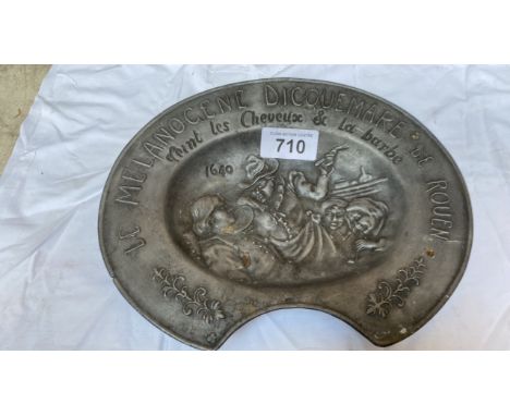  Sale Item:    FRENCH PEWTER PLAQUE DISH 1640   Vat Status:   No Vat   Buyers Premium:  This lot is subject to a Buyers Premi