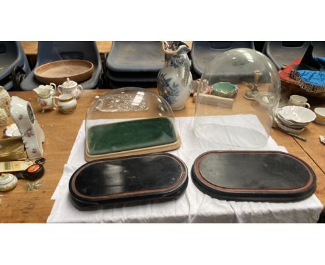  Sale Item:    2 GLASS DOMES (1 WITH STAND) &amp; 2 SPARE STANDS (AF)  Vat Status:   No Vat   Buyers Premium:  This lot is su