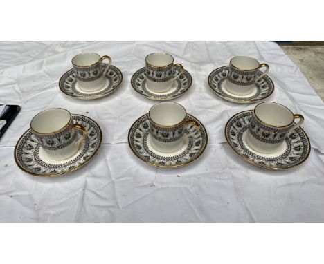  Sale Item:    12 PCE CROWN STAFFORDSHIRE COFFEE SET  Vat Status:   No Vat   Buyers Premium:  This lot is subject to a Buyers