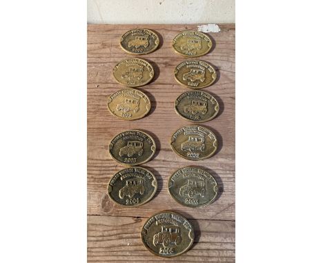  Sale Item:    BOX-BRASS FORRES VINTAGE THEM DAY ASSOCIATED PLAQUES  Vat Status:   No Vat   Buyers Premium:  This lot is subj
