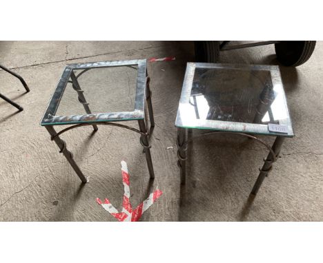  Sale Item:    2 REPRO METAL TABLES   Vat Status:   No Vat   Buyers Premium:  This lot is subject to a Buyers Premium of 17.5