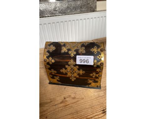  Sale Item:    BRASS BOUND WRITING BOX (AF)   Vat Status:   No Vat   Buyers Premium:  This lot is subject to a Buyers Premium