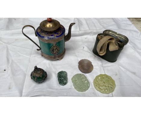  Sale Item:    BOX SMALL TEAPOT GOGGLES ETC   Vat Status:   No Vat   Buyers Premium:  This lot is subject to a Buyers Premium