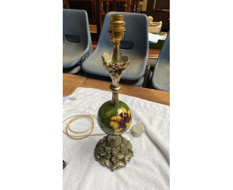  Sale Item:    MOORCROFT STYLE LAMP(NOT SIGNED)   Vat Status:   No Vat   Buyers Premium:  This lot is subject to a Buyers Pre
