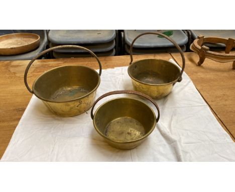  Sale Item:    3 BRASS BERRY PANS (AF)   Vat Status:   No Vat   Buyers Premium:  This lot is subject to a Buyers Premium of 1