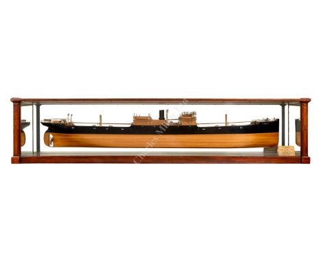 THE BUILDER'S MIRROR-BACKED HALF-MODEL FOR THE GENERAL PURPOSE CARGO SHIP S.S. CRAIGFORTH, BUILT BY A. RODGER & CO. FOR THE C