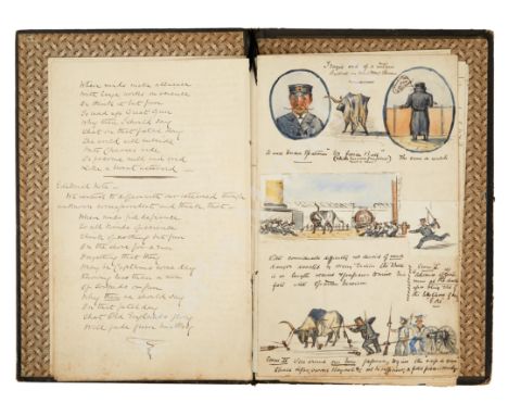 OCEAN CRUISER, 25TH DECEMBER 1879, manuscript on paper, six pen and wash, and one pen and ink drawings in the text, eight cha