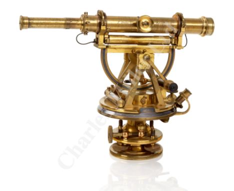 A THEODOLITE BY T. DUNN, EDINBURGH, CIRCA 1835, signed on the telescope as per title, constructed in lacquered brass with sil