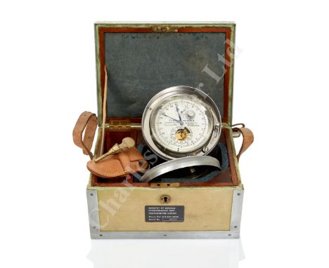 A TWO-DAY MARINE HYDROGRAPHIC SURVEY CHRONOMETER, BY THOMAS MERCER, ST ALBANS, CIRCA 1950, the 4in silvered dial signed as pe