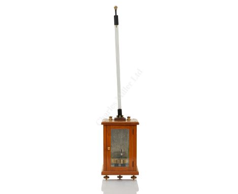 A RARE THUNDER DETECTOR BY PHILIP HARRIS, BIRMINGHAM, FIRST QUARTER 20TH CENTURY, constructed in lacquered brass, wood and gl