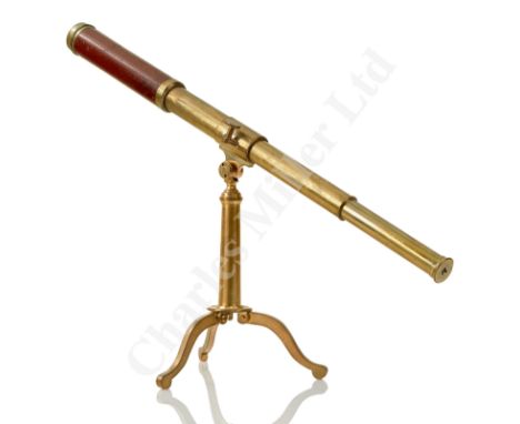 AN EARLY 19TH CENTURY 1½IN. THREE DRAW REFRACTING TELESCOPE BY T. HARRIS & SON, LONDON, signed on the eyepiece as per title, 