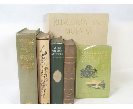 SENNETT A. R.  Across the Great Saint Bernard. Plates & illus. (one plate apparently lacking). Orig. pict. green cloth. 1904;