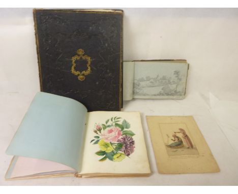 BUNTEY R. S.(?).  Victorian Artists Sketchbook with mainly chalk drawings of English topographical subjects; also 2 Victorian