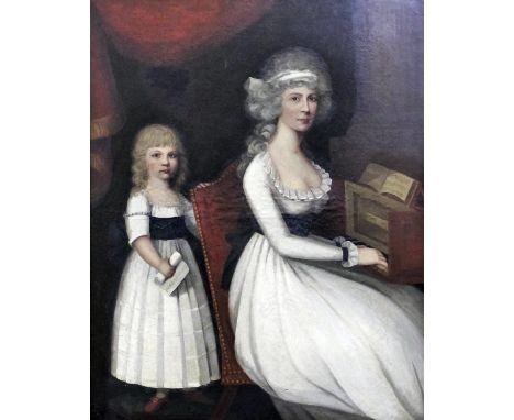 Mid 18th Century English School - Oil painting - Full length portrait of Rear Admiral Donald Campbell (1752-1819) as a young 