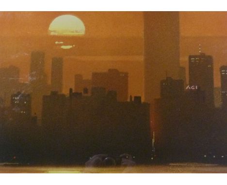 X. CARBONELLI ARTIST SIGNED COLOUR PRINT  'Twilight', titled, signed and numbered in pencil  No. 65/250  14" x 20" (35.5cm x 