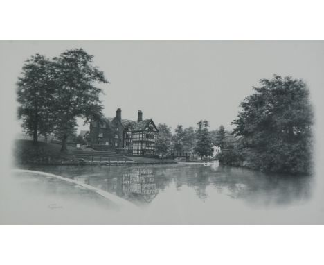 MARC GRIMSHAW (b.1957)  ARTIST SIGNED LIMITED EDITION PRINT FROM A PENCIL DRAWING  Canal at Worsley (133/350)  14" x 24" (35.