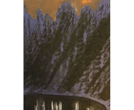 NORMAN C. JAQUES  ARTIST SIGNED ORIGINAL COLOURED LITHOGRAPH  'The Rockies - U.S.A.' inscribed 'Artists Proof' in pencil  17 