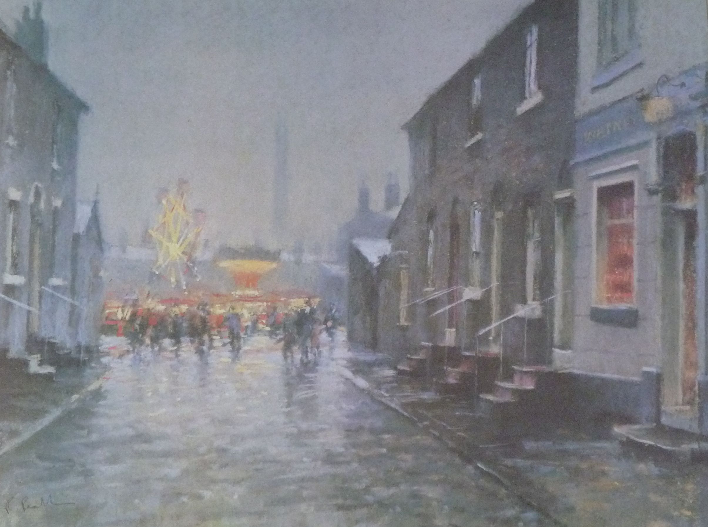 BOB RICHARDSON ARTIST SIGNED LIMITED EDITION COLOUR PRINT Street Scene