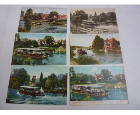 POSTCARDS, A OUTSTANDING COLLECTION OF APPROX 250 CARDS OF WORCESTER, RIVER SEVERN, BOATS, BRIDGES, POWYCKE, BARNSHALL, SHOPS