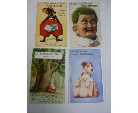 POSTCARDS - APPROX. 50 OF ANIMAL, WAR, CARTOON, COMIC & COLOURED CARDS ALL WORCESTER BASED