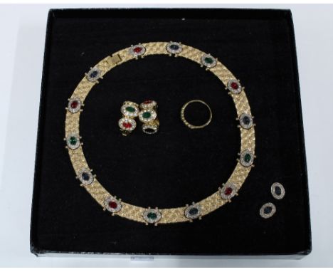 Ciro costume jewellery necklace and earrings, boxed, etc 