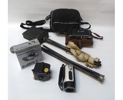 SELECTION OF PHOTOGRAPHIC EQUIPMENT
including an electronic stereoscopic viewer with cards, a Samsung digital camcorder, a vi