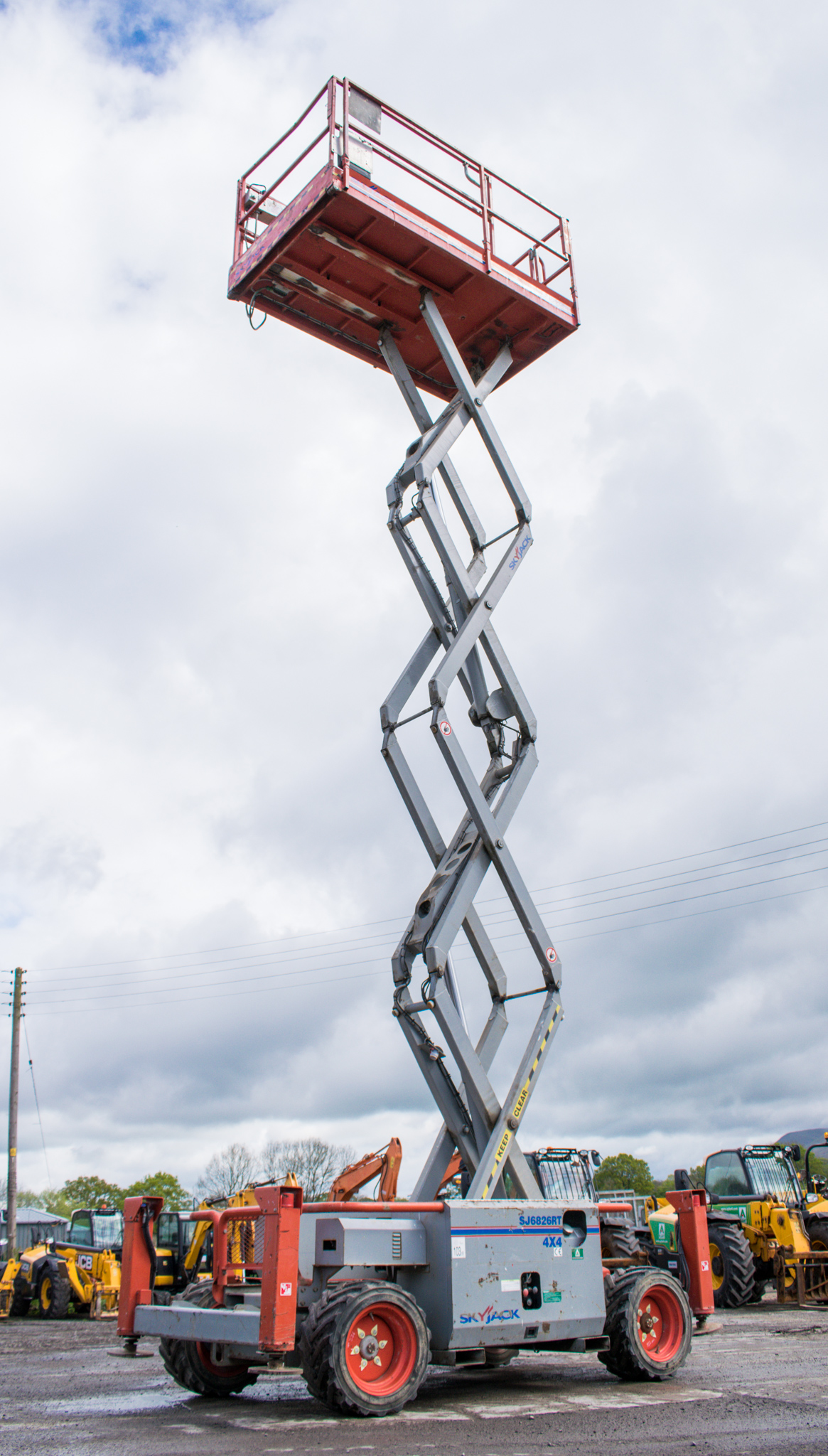Skyjack SJ6826 26 ft diesel driven 4 wheel drive scissor lift access