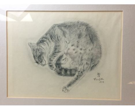 AFTER LEONARD TSUGUHARA FOUJITA (1886-1968)Seated Cat and Sleeping Cat, 1929from "A Book of Cats"etching with aquatint, unsig